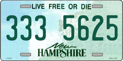 NH license plate 3335625