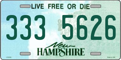 NH license plate 3335626