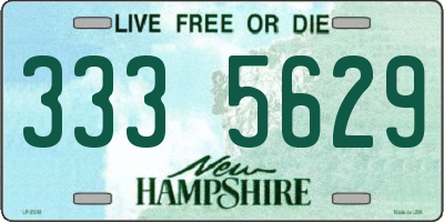 NH license plate 3335629