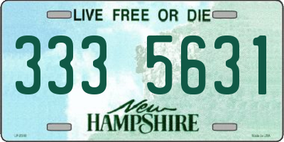 NH license plate 3335631