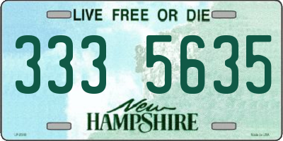 NH license plate 3335635