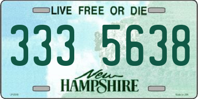 NH license plate 3335638