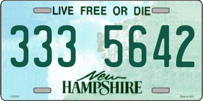 NH license plate 3335642