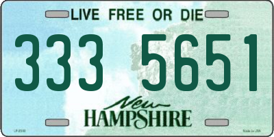 NH license plate 3335651