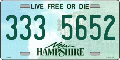 NH license plate 3335652