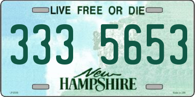 NH license plate 3335653