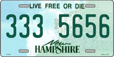 NH license plate 3335656