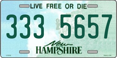 NH license plate 3335657