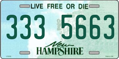 NH license plate 3335663