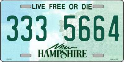 NH license plate 3335664