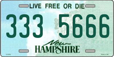 NH license plate 3335666