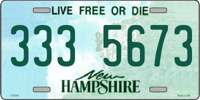 NH license plate 3335673