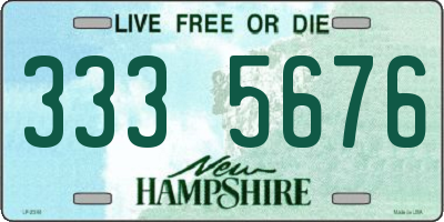 NH license plate 3335676