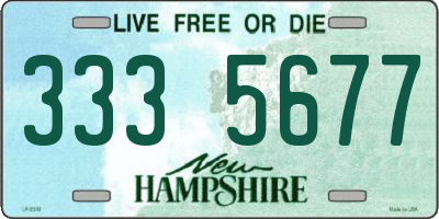 NH license plate 3335677