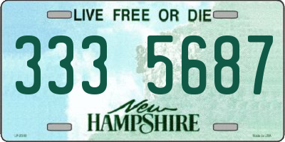 NH license plate 3335687