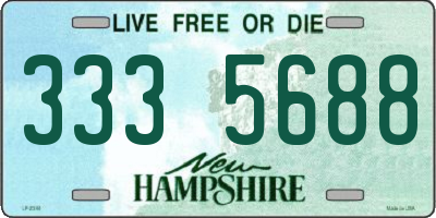 NH license plate 3335688
