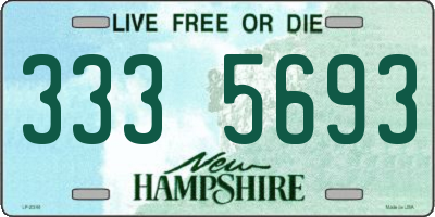 NH license plate 3335693
