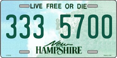 NH license plate 3335700
