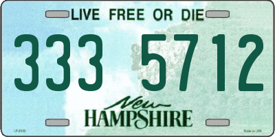 NH license plate 3335712