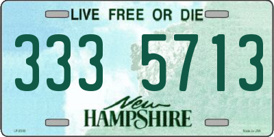 NH license plate 3335713