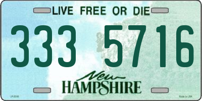 NH license plate 3335716