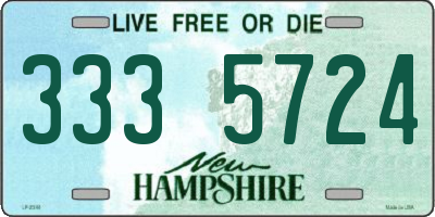 NH license plate 3335724
