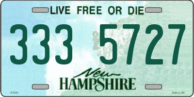 NH license plate 3335727