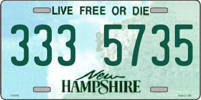 NH license plate 3335735