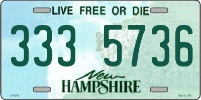 NH license plate 3335736
