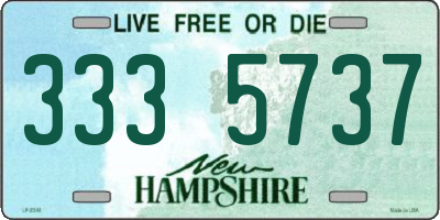 NH license plate 3335737