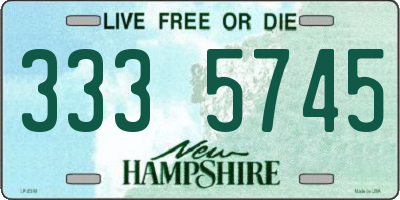 NH license plate 3335745