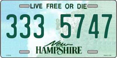 NH license plate 3335747