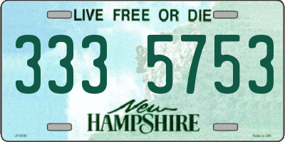 NH license plate 3335753