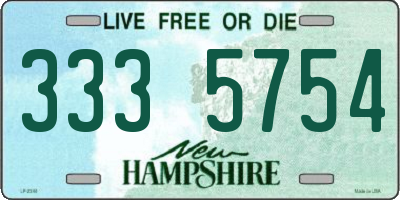 NH license plate 3335754