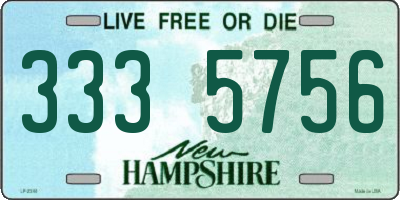 NH license plate 3335756