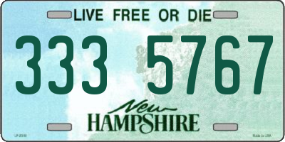 NH license plate 3335767