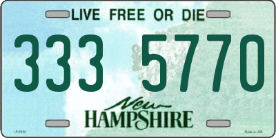 NH license plate 3335770