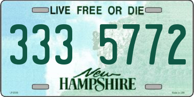 NH license plate 3335772