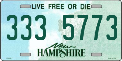NH license plate 3335773