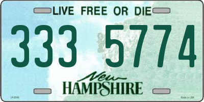 NH license plate 3335774