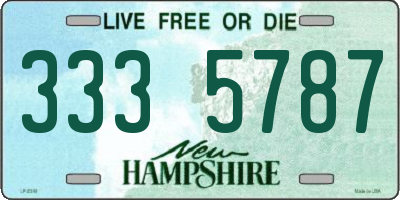 NH license plate 3335787