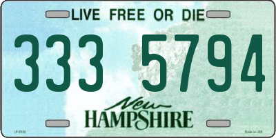 NH license plate 3335794
