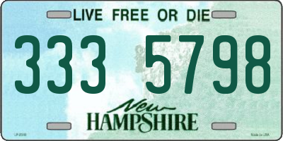 NH license plate 3335798