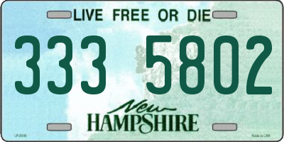 NH license plate 3335802