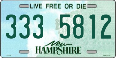 NH license plate 3335812