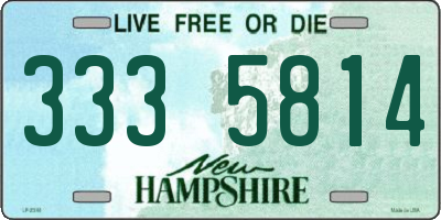 NH license plate 3335814