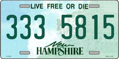 NH license plate 3335815