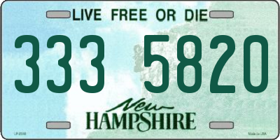 NH license plate 3335820