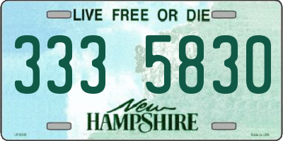 NH license plate 3335830