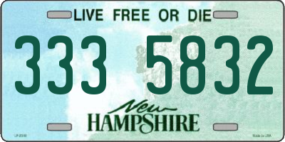 NH license plate 3335832